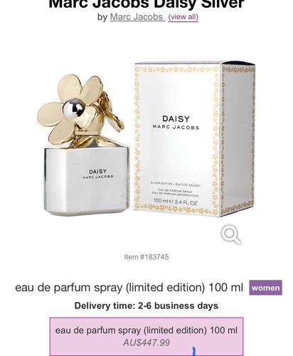 RARE ! Marc Jacob’s Daisy Silver *LIMITED EDITION* 2009 - Picture 2 of 8