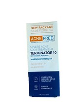 AcneFree Terminator 10 Acne Spot Treatment Cream with 10 Benzoyl Peroxide, 1 fl