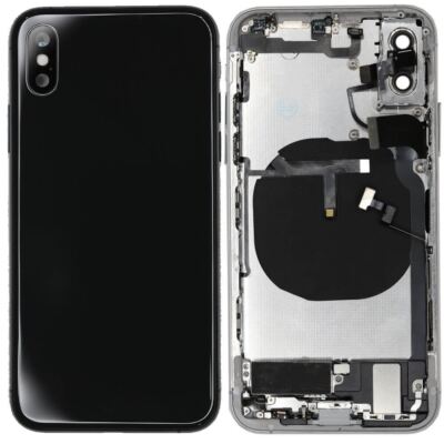 Für iPhone XS - Rear Chassis Assembly mit Innenteilen - Schwarz - Ohne Logo