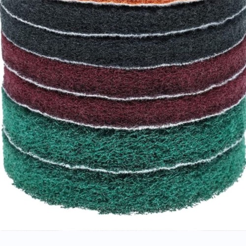 6pcs Green 180 Grit Drill Scuff Pads Flocking Polishing Pad for Rust