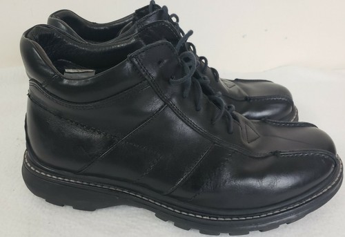 San Marina Womens Derby Black Leather Ankle Chucka Boots 40 EU Size 7 US Paris