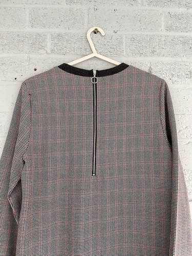 Ladies Zara Trafaluc Plaid Long Sleeved Dress EUR M UK 10 - Picture 3 of 5