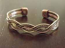 Vintage Copper Magnetic Bracelet Arthritis Pain Therapy Energy Cuff Bangle