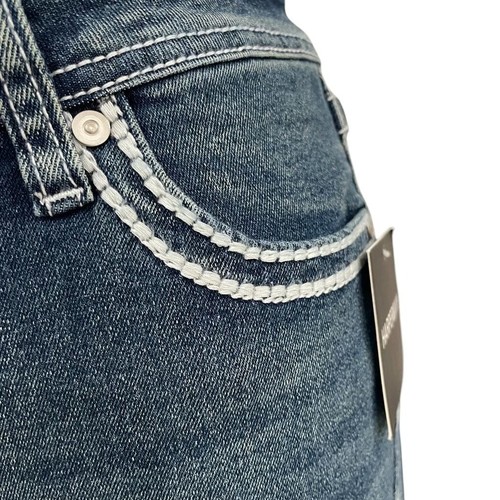 Harper Ivy High Waisted Wide Leg Jeans Boho Embroidered Trendy Comfy Festival - Picture 11 of 12