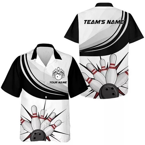 Personalized Hawaiian Bowling Shirt Custom Team Jersey for Men Women S-5XL Gift