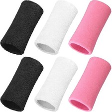 6 Inch Wrist Sweatband 6 PCS Long Wrist Sweatbands Sports Athletic Wristbands