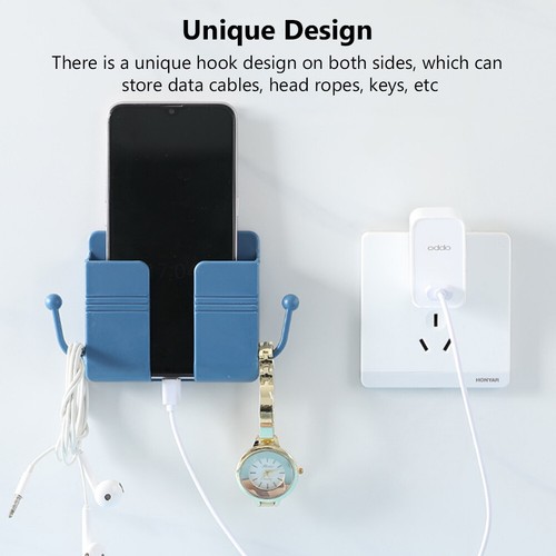 Rack Storage Wall Mounted Box Stand Phone Holder Punch Free Organizer Case - Zdjęcie 2 z 17