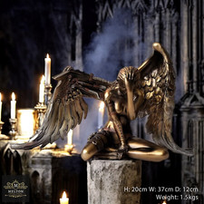 Angel Ornament Steampunk Brozne Design Gold Wings Statue Retro Figure Home Decor