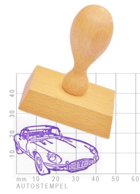 Jaguar E-Type  Serie II Oldtimer classic car Autostempel -  rubberstamp