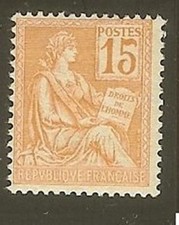 FRANCE STAMP TIMBRE YVERT N° 117 " MOUCHON 15c ORANGE " NEUF xx LUXE R811