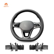 DIY Artificial Leather Steering Wheel Cover for Volkswagen VW Atlas Cross Sport