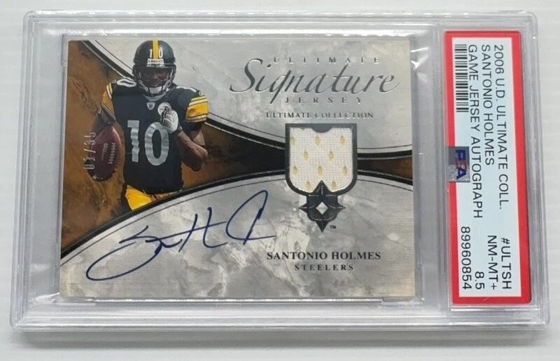 Santonio Holmes Ultimate Collection Game Jersey Autograph #ULTSH Base