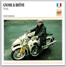 Gnome & Rhone 750 XA  1937 France Edito Service Atlas Motorcycle Card