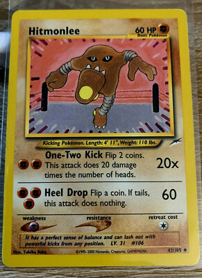 HITMONLEE - 42/105 - Neo Destiny - Uncommon - Pokemon Card - NM | eBay