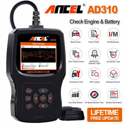 ANCEL AD530 OBD2 EOBD Scanner Check Engine Battery Code Reader Diagnostic Tool