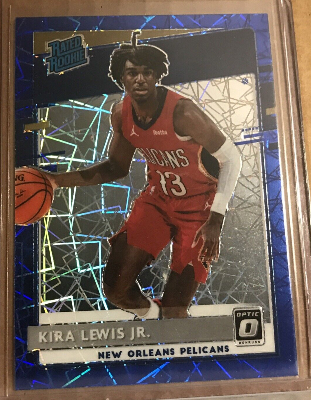Kira Lewis Jr 2020-21 Donruss Optic Blue Velocity Prizm RC #163 NO Pelicans