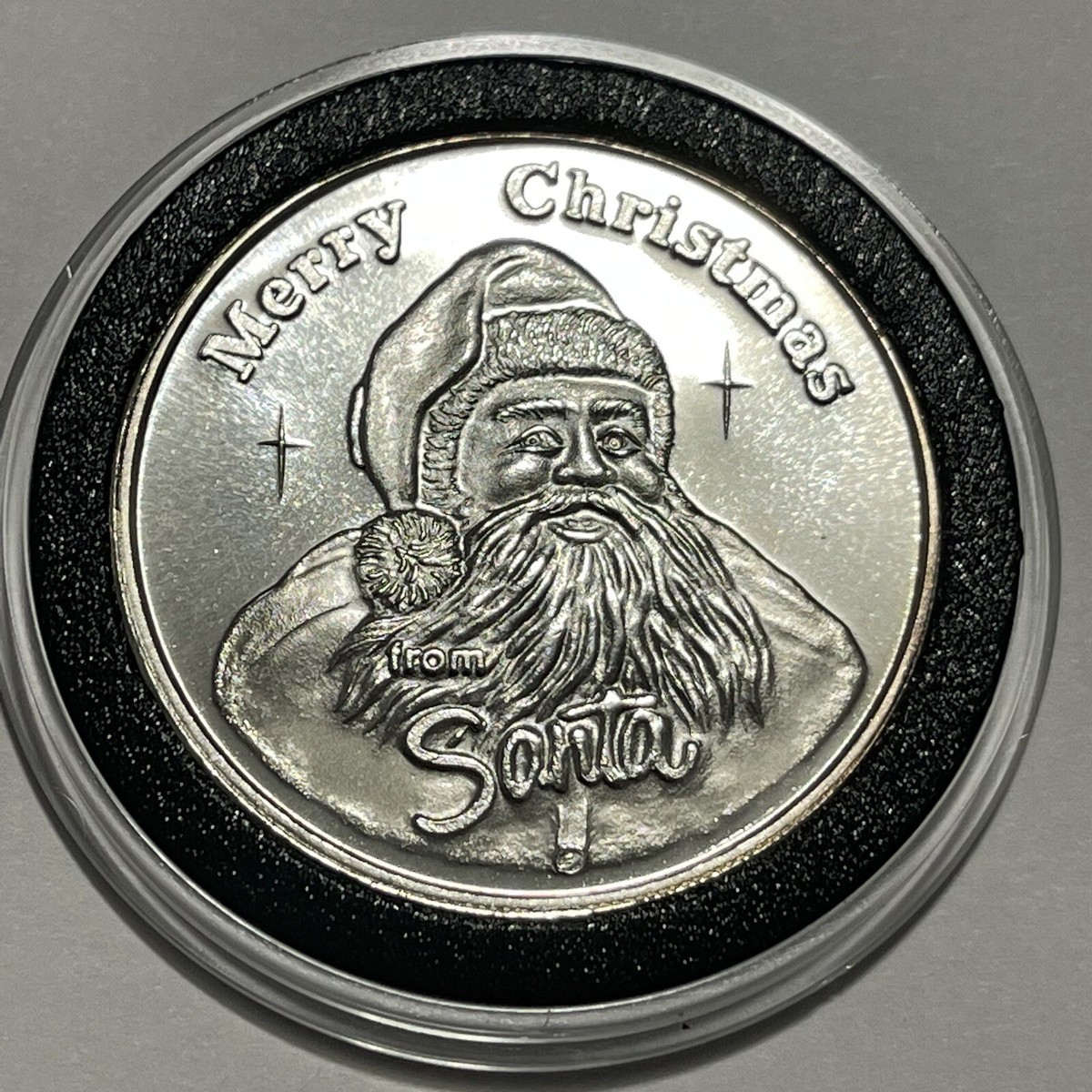 Merry Christmas From Santa Holiday Coin 1 Troy Oz .999 Fine Silver