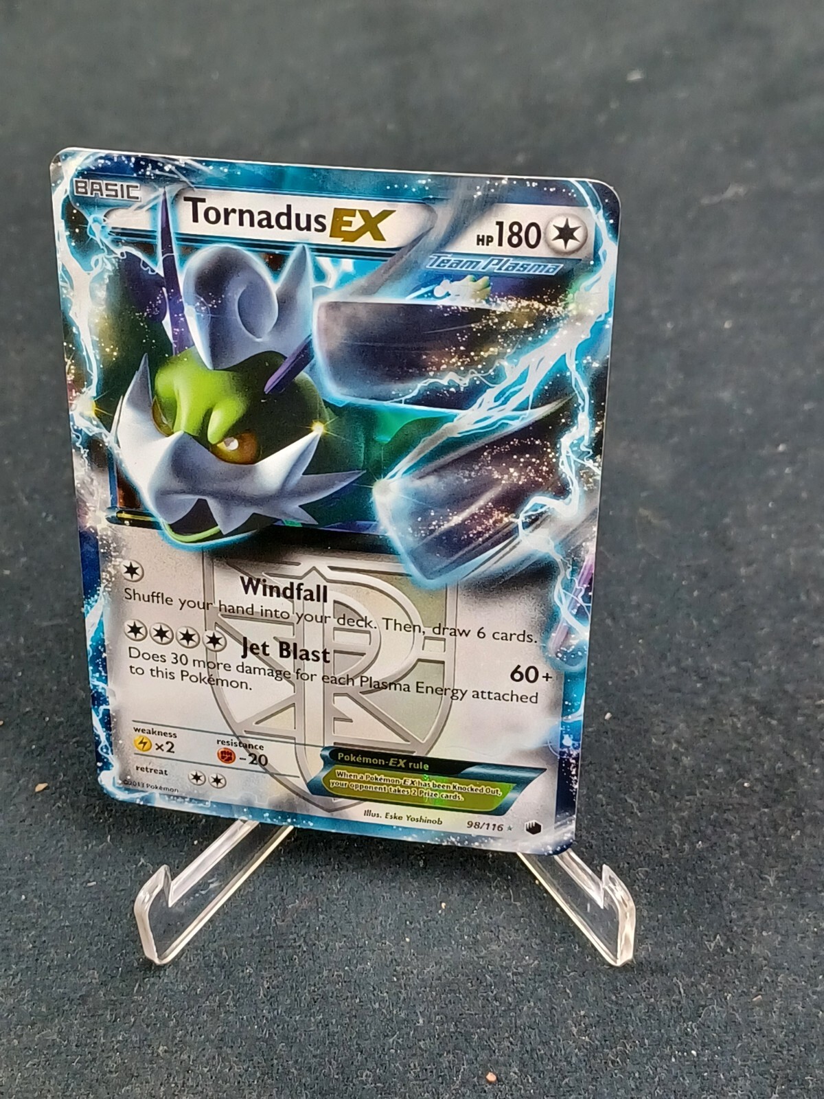 Pokemon Tornadus EX 98/116 BW Plasma Freeze Rare Full Art NM