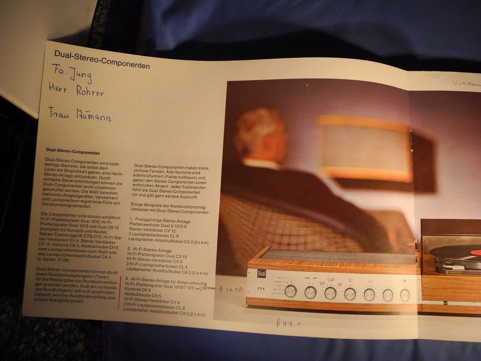 Tocadiscos estéreo Dual-Phonogerate 1967/68 línea de productos completa folleto catálogo Foto 4 de 4