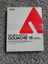 Holbein Matte & Opaque Artist Acrylic Gouache 18 Color Set