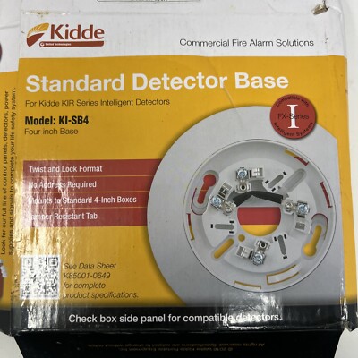 Kidde KI-SB4 Standard Detector Mounting Base w/ 4-inch Trim Skirt