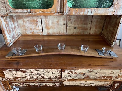 Wine Barrel Stave Candle Holder Centerpiece, 5 Votive/Candle