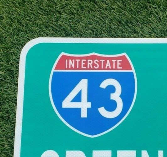 SHEBOYGAN Interstate 43 route road sign - Wisconsin, Packers, NFL ...