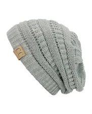Hot item! CC Beanie New Women's Knit Slouchy Thick Cap Hat Unisex Solid Color