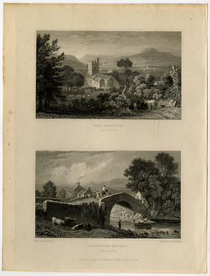 Antiker Druck-WALES-ENGLAND-RADNORSHIRE-RADNOR-Gastineau-Hinchliffe-1831