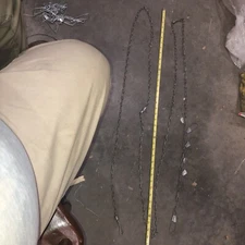 Vintage Used Metal Fish Stringer 6 Fish Approx 160” Overall Length With Swivel