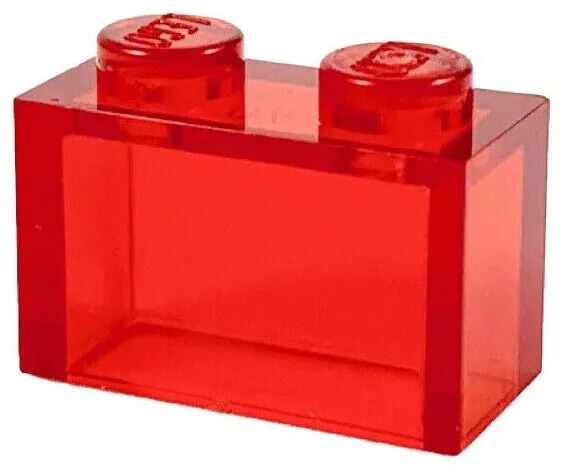 ☀️NEW LEGO Lot Of 100 1X2 Bricks Transparent Clear Red Trans-Red  Translucent Red