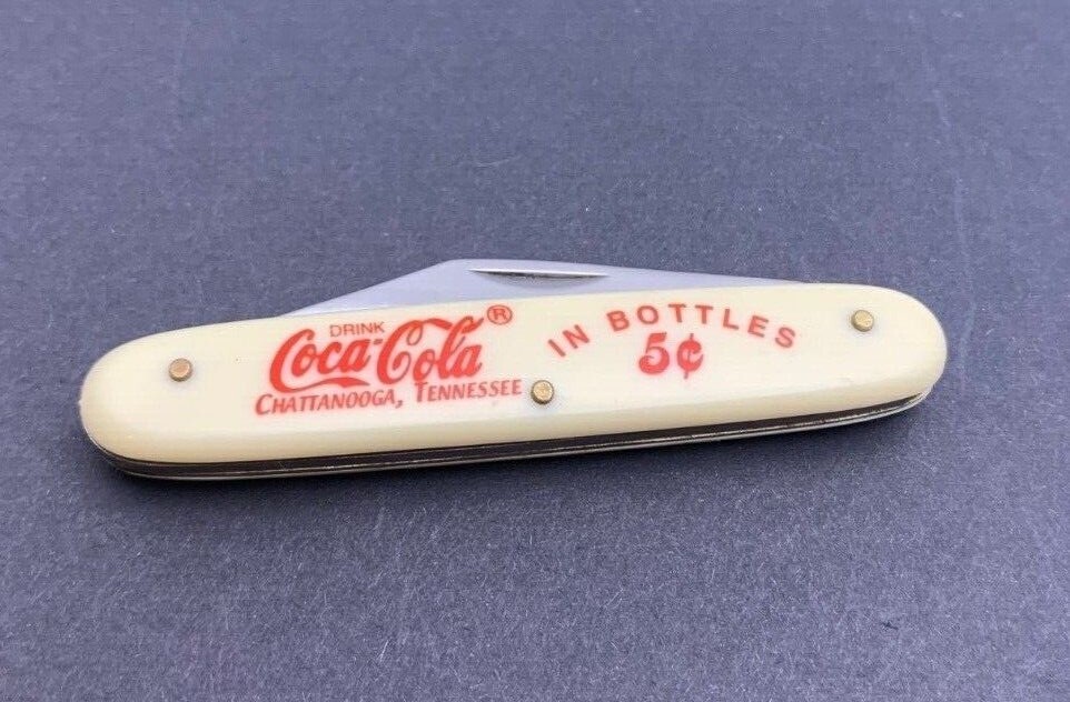 Vintage COCA-COLA Single Blade Folding Pocketknife Chattanooga TN