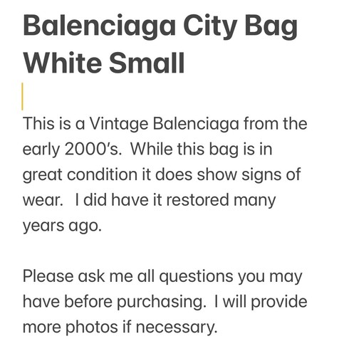 Balenciaga City Bag White Small - Picture 2 of 24
