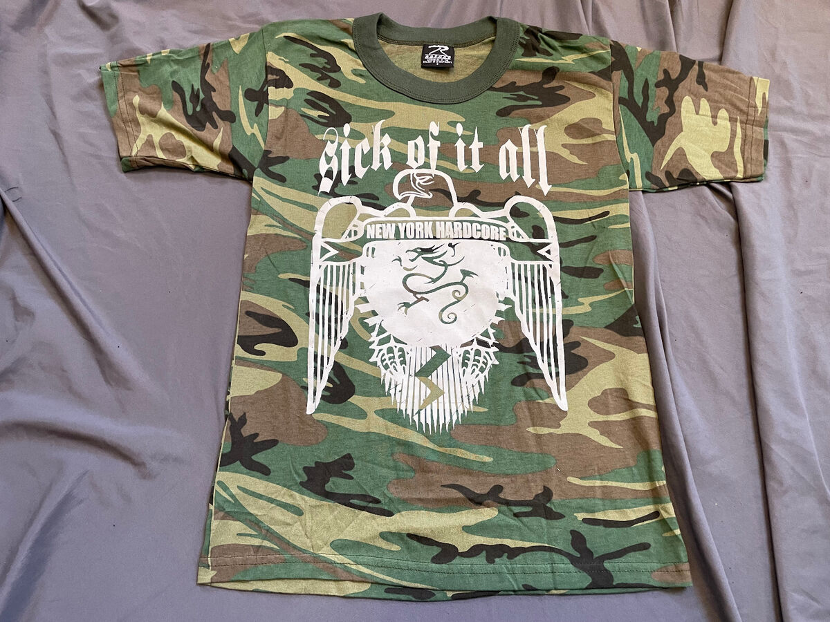Sick Of It All camo Sm T-Shirt official NYHC punk hardcore Sick Of It All camo Sm T-Shirt official NYHC punk hardcore