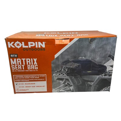 Kolpin ATV Matrix Seat Bag Cargo Storage Cooler Backrest Rear Rack Trunk Black