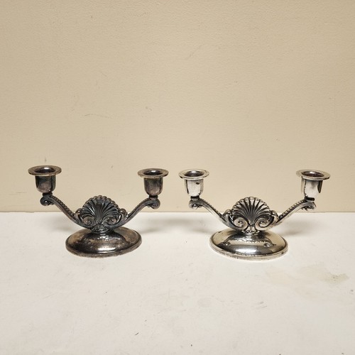 Vintage 1920s-30s R.J.R.G. Silver Plate Candle Holders