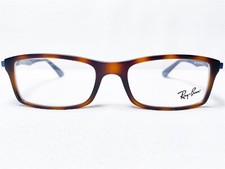 NEW Ray Ban RB7017 5574 Mens Matte Havana Rectangle Eyeglasses Frames 52/17 140
