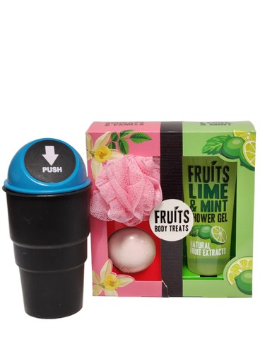 Mit Früchten revitalisieren Körperbehandlung: Duschgel & Badebombe Glückseligkeit & ein Mülleimer - Bild 3 von 13