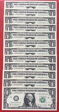 2021 $1 DOLLAR BILL ( 12 District full set ) + Match Last 2 Digits UNCIRCULATED