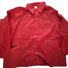 Vintage 90s Auburn Sportswear USA Sporting Coaches Baseball Red Jacket XL