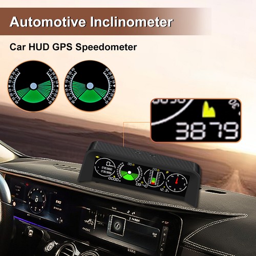 Car Off Road Digital GPS Inclinometer Compass Slope Meter Gauge HUD Speedometer - Foto 3 di 23