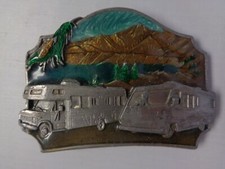 Belt buckle - vintage - Motor Home - 1987 Siskiyou L-50 USA - Williams, OR Color