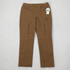Vintage DKNY Pants Sz 30 Brown Cargo Straight Leg Utility Zipper Grunge 90s NWT