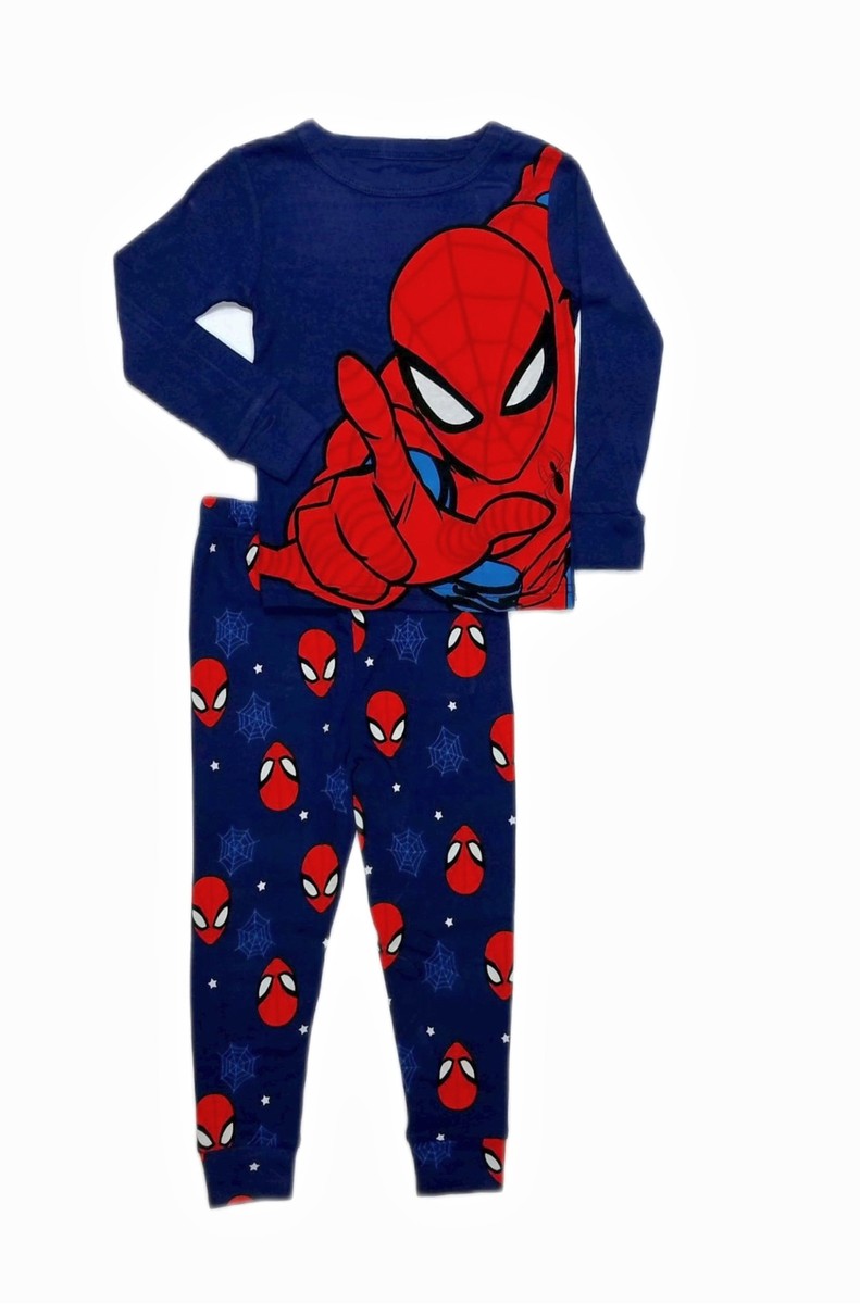Tweedelige, lange Spider-man-pyjama - 2-delig - Blauw - Jongen - 7.20