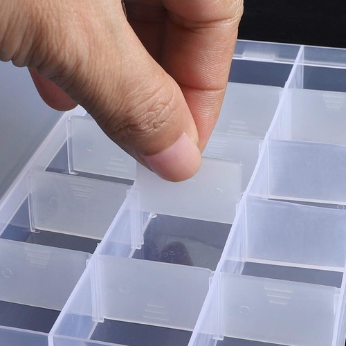 3Pcs Jewelry Box Clear Plastic Bead Storage Container Earrings Organizer Case - Picture 19 of 40