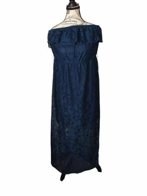 open lace back dress Twist-Front Long Plus-Size Prom Dress 7497C Hunter Green / 16 main image 0