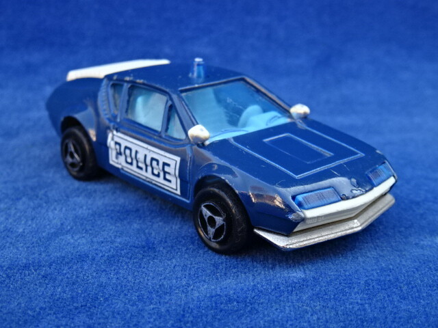 Vintage Majorette No. 264 Alpine A 310 Police Blue Die Cast Toy Car Ve