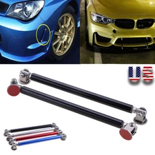 Adjustable Front Bumper Lip Splitter Strut Rod Tie Support Bar Spoiler Black US