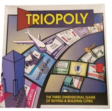 Vintage Triopoly The Three Dimensional Game of Buying & Building Cities 10+