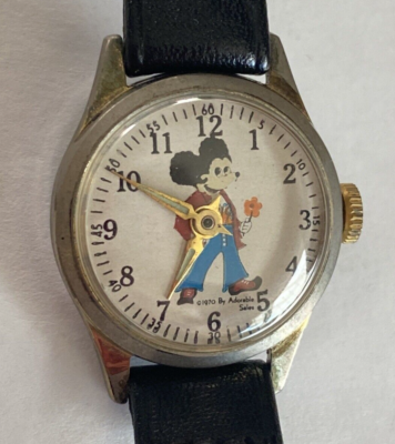 その他 Mickey Mouse Wrist Watch 1970s 1970 Mickey Mouse Disco Mickey Watch Swiss Made by Adorable Sales